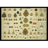 The Duke of Cornwall's Light Infantry. A large display of Military Badges including, an Off...
