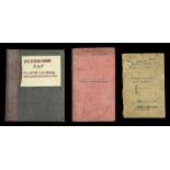 Three Pilot's Flying Log Books relating to Flying Officer D. Robinson, Royal Air Force Co...