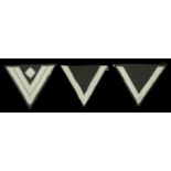 German Second World War Black Panzer or Waffen SS Sleeve Insignia. Two items of identical r...