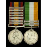 Pair: Corporal H. Parrish, 9th Lancers Queen's South Africa 1899-1902, 7 clasps, Belmont,...