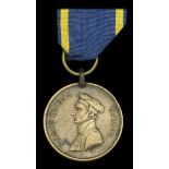 Germany, Brunswick, Waterloo Medal 1815 (Friedr. Berner. 2. Lin. Bat.) fitted with original...