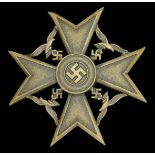 Germany, Third Reich, Spanish Cross in Bronze, without Swords, a very nice example by Steinh...