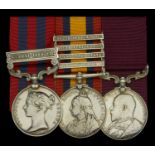 Three: Colour-Sergeant R. Burns, King's Royal Rifle Corps India General Service 1854-95,...