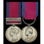 Pair: Private Erasmus Rust, 18th Hussars Military General Service 1793-1814, 2 clasps, Or...