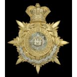 The East Surrey Regiment Officer's Helmet Plate. A standard pattern example c.1881-1902, th...