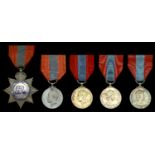Imperial Service Medal (5), G.V.R. (2), Star issue (George L. Long.); Circular issue, 1st 'c...