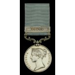 Army of India 1799-1826, 1 clasp, Poona (Lieut. A. Cuppage, 65th Foot) short hyphen reverse,...