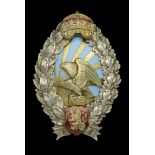 A Bulgarian Second World War Observer's Badge A silver, silver-gilt, and enamel badge of mu...