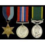 Three: Colour Sergeant E. F. Cox, Royal Berkshire Regiment 1939-45 Star; War Medal 1939-4...