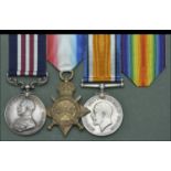 A Great War 'Western Front' M.M. group of three awarded to Sergeant W. H. Holmes, 282nd Lond...