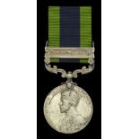 India General Service 1908-35, 1 clasp, Waziristan 1921-24 (5329780 Pte. H. C. Hall, R. Berk...