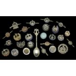 Essex Regiment Sweetheart Brooches (25), a large collection of assorted varieties, some with...