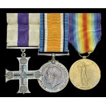 A Great War 'Western Front' 1917 M.C. group of three awarded to Lieutenant H. R. Hill, 12th...