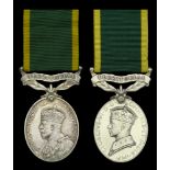 Efficiency Medal (2), G.V.R., Territorial (5330162 Cpl. H. D. Davey. 4- R. Berks. R.); G.VI....