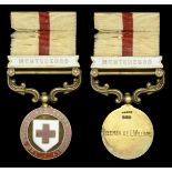 British Red Cross Society Medal for the Balkan Wars 1912-13, 1 clasp, Montenegro, silver-gil...