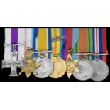 A Great War 'Western Front' M.C. group of seven awarded to Captain F. Powell, Indian Army, l...