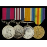 The Great War 'official replacement' D.C.M., M.M. group of four awarded to Sergeant S. H. Mu...