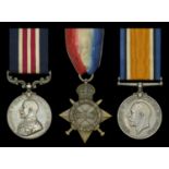 A Great War 'Western Front' M.M. group of three awarded to Lance-Corporal A. McCreadie, Roya...