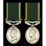 Efficiency Medal, G.VI.R. (2), 1st issue, Territorial (2586216. Cpl. L. Barratt. R. Sigs.);...