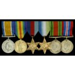 Six: Engineer Lieutenant T. H. Finn, Royal Naval Reserve British War and Victory Medals...