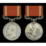 A Sea Gallantry Medal life saving pair awarded to W. Brown, Chief Officer of the Steamship B...