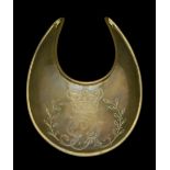 An Officer's 1897 Pattern Copper Gilt Gorget,. A standard format example with the crown, 'G...