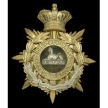 The South Staffordshire Regiment Officer's Helmet Plate. A standard pattern example c.1881-...