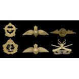 A small collection of gold Sweetheart Brooches. Comprising Royal Navy, gold (9ct, 3.25g) an...