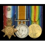 Three: Acting Sergeant J. T. Vipond, Royal Field Artillery 1914 Star (70080 Gnr: J. T. Vi...