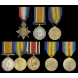 Three: Sergeant H. W. Shoosmith, Royal Berkshire Regiment 1914-15 Star (10864 Sjt. H. W. Sh...