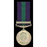 General Service 1918-62, 1 clasp, Malaya, E.II.R. (22084611 Pte. G. L. Kinsey. R. Berks.) in...