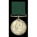 Volunteer Force Long Service Medal, E.VII.R. (5132 L. Cpl. E. Tubb. 1/V.B. Rl. Berks: Regt.)...