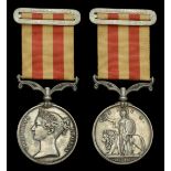 The Indian Mutiny Medal awarded to Cornet C. A. Copland, Bengal Yeomanry Cavalry, who was tw...