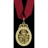 The Most Honourable Order of the Bath, C.B. (Civil) Companion's neck badge, silver-gilt, hal...