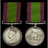 The Second Afghan War Medal awarded to Private Charles Croft, 66th Foot, who was killed in a...