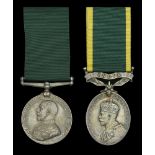 Volunteer Force Long Service Medal, G.V.R. (2nd. Lieut. F. B. Hannen. A.V. Lt. Horse.) engra...