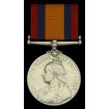 Queen's South Africa 1899-1902, no clasp (4475 Pte. W. R. Quilliam. Cheshire Regt.) edge bru...