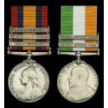 Pair: Gunner R. Bales, Royal Field Artillery Queen's South Africa 1899-1902, 3 clasps, Ca...