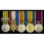 Five: Lieutenant G. Simmonds, Hampshire Regiment Africa General Service 1902-56, 2 clasps...