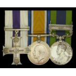 A scarce 'Afghanistan North Frontier 1919' M.C. group of three awarded to Lieutenant H. A. K...