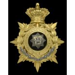 East Surrey Regiment Officers Helmet Plate. A fine Officers Helmet Plate c.1878-1902, stand...