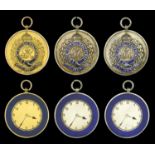 Regimental Medallions (3), Royal Engineers, 32mm, gold (9ct., 17.50g) and enamel, with Corps...