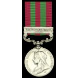 India General Service 1895-1902, 1 clasp, Relief of Chitral 1895 (3278 Pte. A. Dearle. 11th....