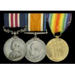 A Great War 'Vimy Ridge' M.M. group of three awarded to Sergeant A. C. Wood, 28th Battalion,...