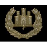 Daventry Volunteer Training Corps Cap Badge. A scarce Cap Badge c.1914-19, bronze laurel wr...