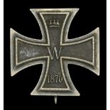 Germany, Prussia, Iron Cross 1870, First Class breast badge, silver with iron centre, a scar...