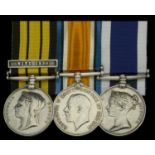 Three: Chief Petty Officer G. Jones, Royal Navy East and West Africa 1887-1900, 1 clasp,...