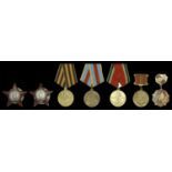 A Soviet Order of the Red Star group of six Union of Soviet Socialist Republics, Order of...