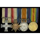 A Great War 'Ypres' M.C. group of four awarded to Lieutenant J. E. Dixon, 8th Battalion, Sou...
