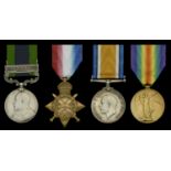Four: Driver J. Ampleford, Royal Field Artillery India General Service 1908-35, 1 clasp,...
